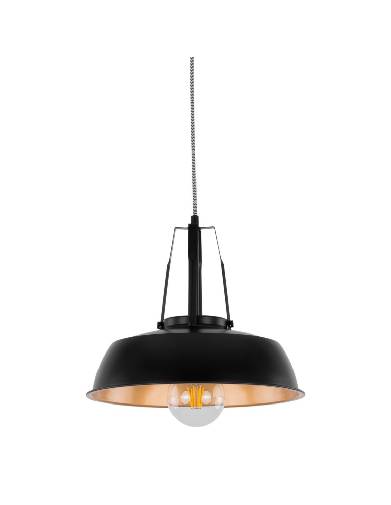 Loft pendant lamps - ITALUX Paloma Pendant E27 1x60W Black MDM-3619/1M BK+GD - product kolory-swiatla.pl 1