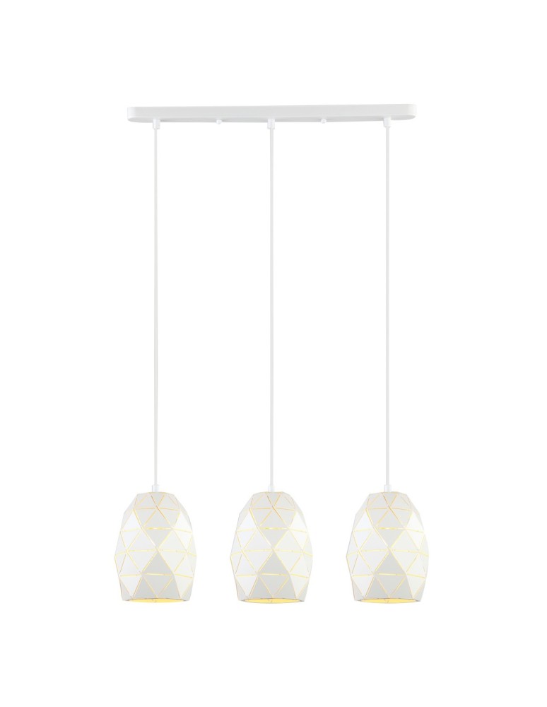 Pendant lamps on a strip - ITALUX Harley Pendant E27 3x40W White MDM-3480/3 W - product kolory-swiatla.pl 1