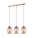 Pendant lamps on a strip - ITALUX Harley Pendant E27 3x40W Gold MDM-3480/3 GD - product 1