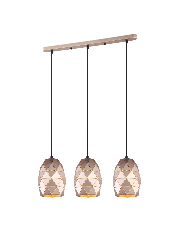 Pendant lamps on a strip - ITALUX Harley Pendant E27 3x40W Gold MDM-3480/3 GD - product kolory-swiatla.pl 1