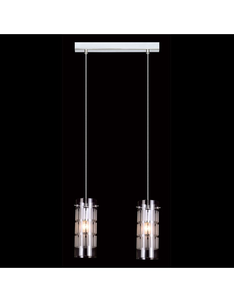 Pendant lamps - ITALUX Max Pendant E27 2x60W Chrome MDM1957-2 - product kolory-swiatla.pl 1