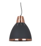 Loft pendant lamps - ITALUX Merton Pendant E27 1x60W Graphite/Red MD-HN8209 BK+RC - product 1