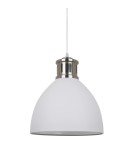 Pendant lamps - ITALUX Lola Pendant E27 1x60W White/Nickel MD-HN8100-WH+S.NICK - product 1