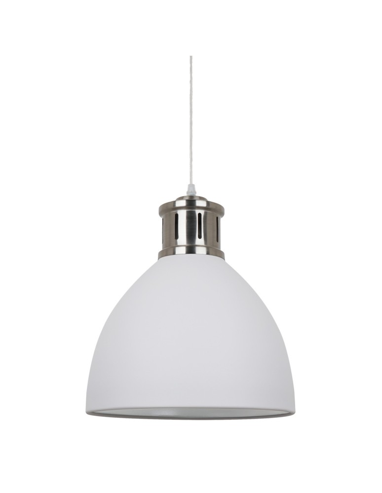 Pendant lamps - ITALUX Lola Pendant E27 1x60W White/Nickel MD-HN8100-WH+S.NICK - product kolory-swiatla.pl 1