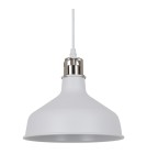Pendant lamps - ITALUX Hooper Pendant E27 1x60W White/Nickel MD-HN8049M-WH+S.NICK - product 1