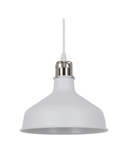 ITALUX Hooper Pendant E27 1x60W White/Nickel MD-HN8049M-WH+S.NICK