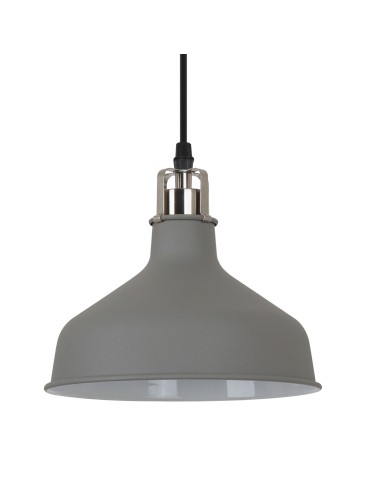 ITALUX Hooper Wisząca E27 1x60W Szary/Nikiel MD-HN8049M-GR+S.NICK