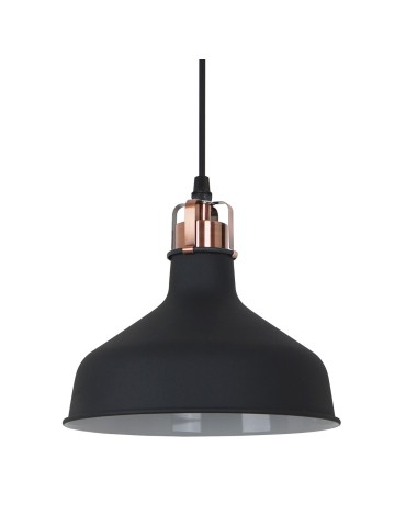 ITALUX Hooper Wisząca E27 1x60W Czarny/Czerwony MD-HN8049M-B+RC