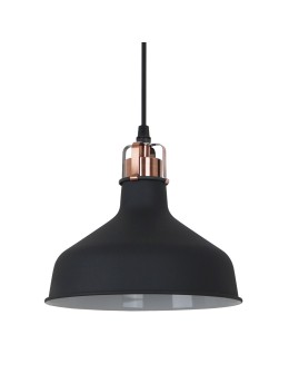 ITALUX Hooper Wisząca E27 1x60W Czarny/Czerwony MD-HN8049M-B+RC