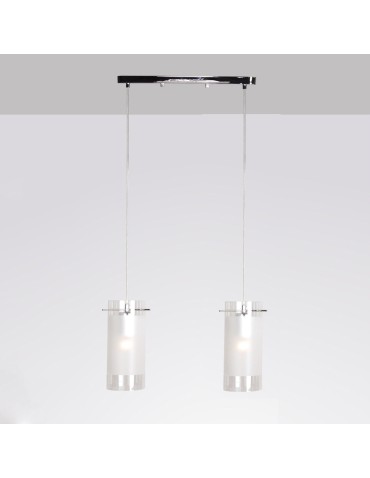 ITALUX Blend Pendant E27 2x60W Chrome MDF9489/2