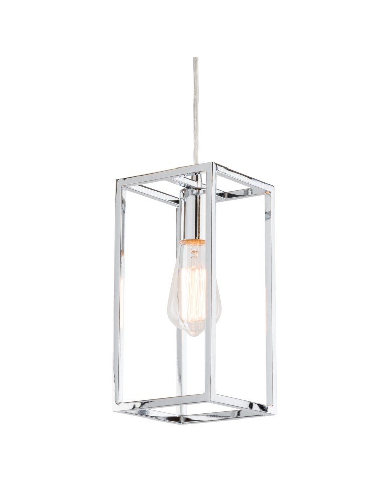 Loft pendant lamps - ITALUX Sigalo Pendant E27 1x60W Chrome MD-BR4366-D1 CH - product kolory-swiatla.pl 1