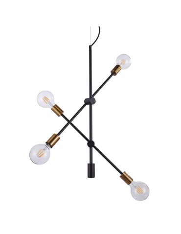 ITALUX Edmond Wisząca E27 4x60W Czarny/Złoty MD-BR-262002-D4-G/B