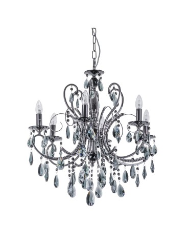 ITALUX Barocco Black Chandelier E14 6x40W Black MD72709-6B