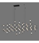 Designer pendant lamps - ITALUX Provenza LED Pendant Integrated 132W 3000K Black/Gold MD18001067-55A BG. - product 1