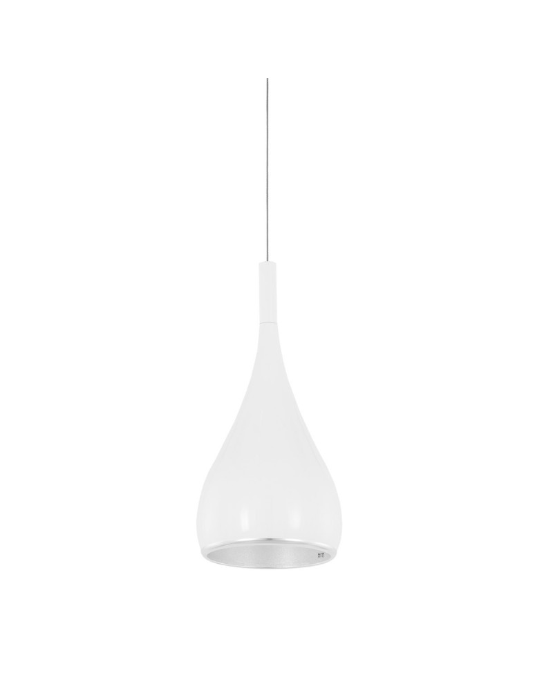 Pendant lamps - ITALUX Anon White Pendant E27 1x60W Chrome/White MA01986CA-001 - product kolory-swiatla.pl 1