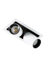 ITALUX Mercanta Double 4000K Wpuszczana sufitowa LED zintegrowany 12W 4000K 1640lm Biały/Czarny GL7117-2/12W 4000K WH+BL