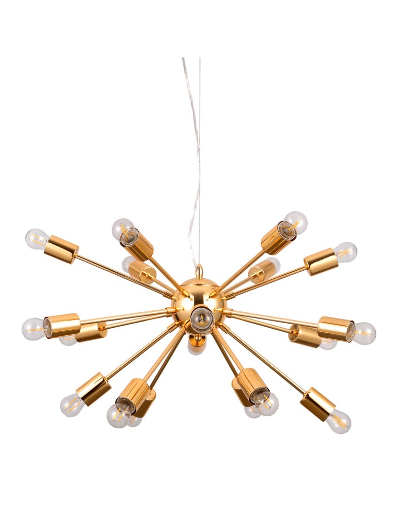 Loft pendant lamps - ITALUX Theo Pendant E27 18x40W Gold AD20000-18 - product kolory-swiatla.pl 1