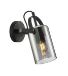 Loft wall lamps - industrial - ITALUX Nanesma Wall lamp E27 1x40W Black WL-32453-1 BK+SG - product 1