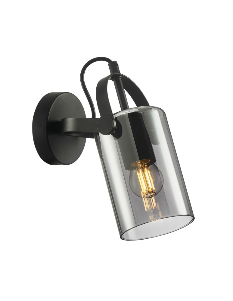 Loft wall lamps - industrial - ITALUX Nanesma Wall lamp E27 1x40W Black WL-32453-1 BK+SG - product kolory-swiatla.pl 1