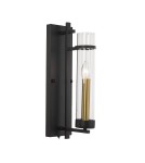 Wall lamps - ITALUX Aspen Wall lamp E14 1x40W Black WL-31186-1A-BL - product 1