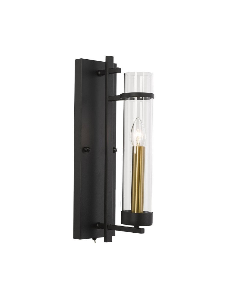 Wall lamps - ITALUX Aspen Wall lamp E14 1x40W Black WL-31186-1A-BL - product kolory-swiatla.pl 1