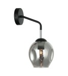Wall lamps - ITALUX Borgo Wall lamp E27 1x40W Black/Smoky WL-30843-1 BK+SG - product 1
