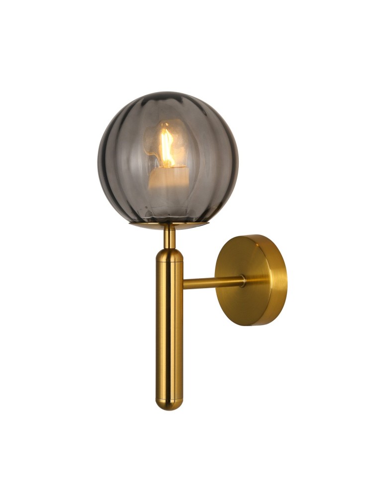 Modern wall lamps - ITALUX Ravena Wall lamp E27 LED integrated 1x5W Brass/Smoke WL-2324-1 BRO+SG - product kolory-swiatla.pl 1