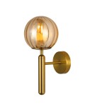 Modern wall lamps - ITALUX Ravena Wall lamp E27 LED integrated 1x5W Brass/Amber WL-2324-1 BRO+AMB - product 1