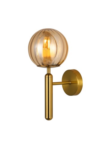 ITALUX Ravena Wall lamp E27 LED integrated 1x5W Brass/Amber WL-2324-1 BRO+AMB