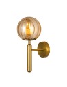 ITALUX Ravena Wall lamp E27 LED integrated 1x5W Brass/Amber WL-2324-1 BRO+AMB