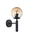 ITALUX Ravena Wall lamp E27 1x10W Black WL-2324-1 BK+AMB