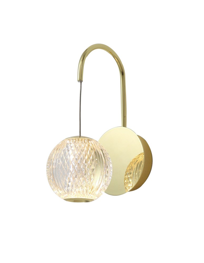 Glamour wall lamps - ITALUX Rosario Integrated LED wall lamp 4.2W 3200K 280lm Gold WL-12220121-1A-GD - product kolory-swiatla.pl 1
