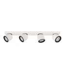 Spotlight ceiling lamps - ITALUX Nuora GU10 Spotlight 4x35W White/Black SPL-2855-4B-WH - product 1