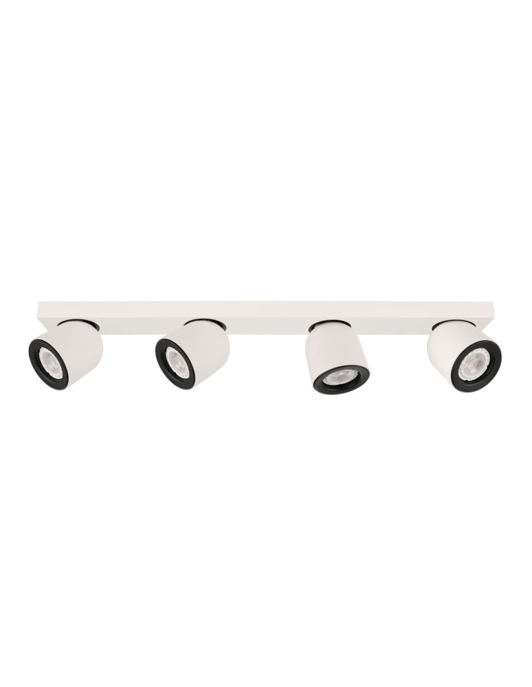 Spotlight ceiling lamps - ITALUX Nuora GU10 Spotlight 4x35W White/Black SPL-2855-4B-WH - product kolory-swiatla.pl 1