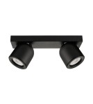 Spotlight ceiling lamps - ITALUX Nuora GU10 Spotlight 2x35W Black SPL-2855-2B-BL - product 1