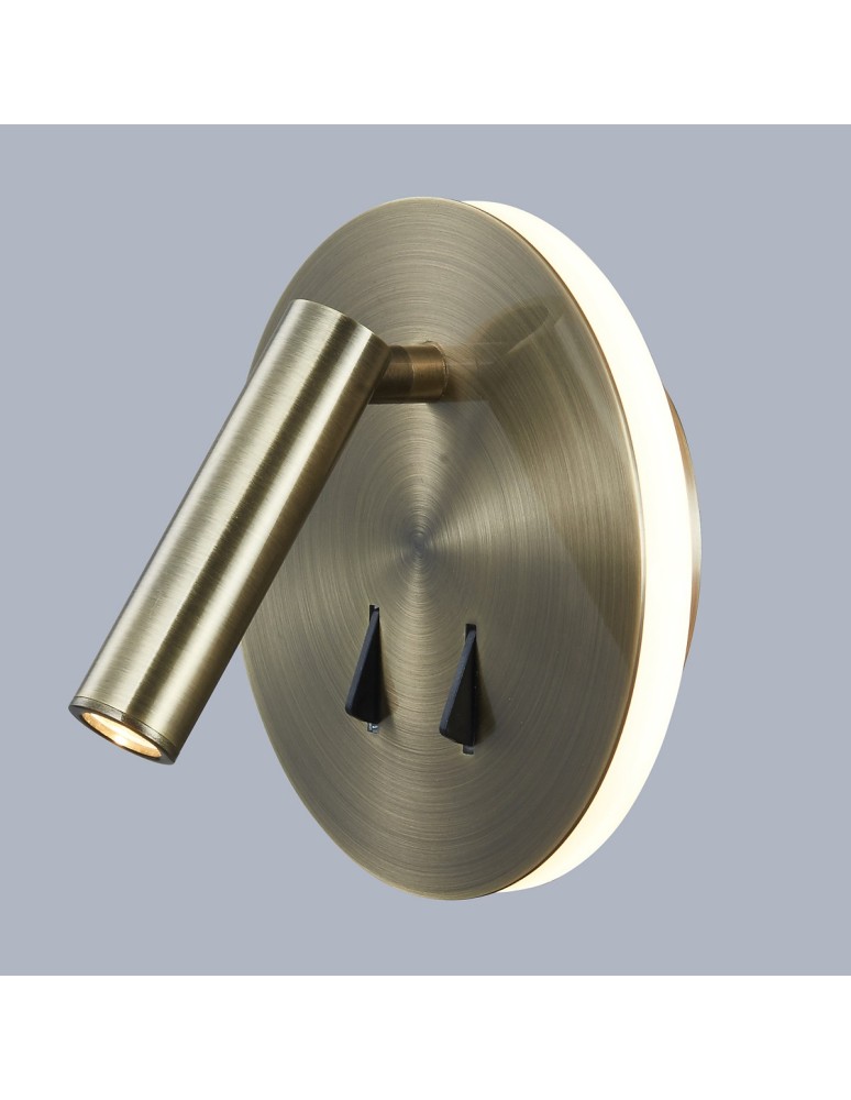 Reading wall lamps - ITALUX Nemo Integrated LED wall lamp 9W 3000K 9W Brown SP.7348-02A-ANT-B - product kolory-swiatla.pl 1