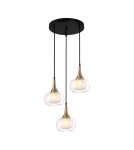 Lampy wiszące - ITALUX Konila Wisząca G9 3x10W Mosiądz PND-99709-3A-BRO-CL - produkt 1