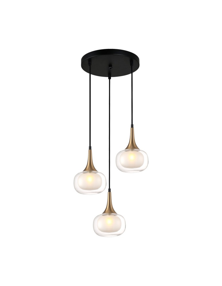 Pendant lamps - ITALUX Konila Pendant G9 3x10W Brass PND-99709-3A-BRO-CL - product kolory-swiatla.pl 1