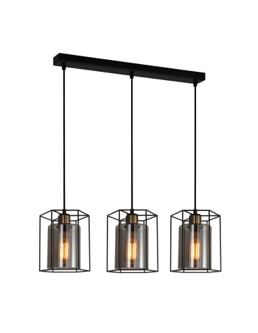 ITALUX Kalula Pendant E27 3x40W Black PND-78901-3-BK+SG