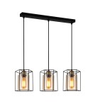 Loft pendant lamps - ITALUX Kalula Pendant E27 3x40W Black PND-78901-3-BK+AMB - product 1