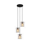 Loft pendant lamps - ITALUX Kalula Pendant E27 3x40W Black PND-78901-3A-BK+AMB - product 1