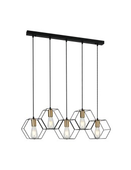 ITALUX Aina Wisząca E27 5x40W Czarny PND-74889-5-BK