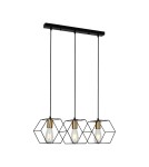 Pendant lamps on a strip - ITALUX Aina Pendant E27 3x40W Black PND-74889-3-BK - product 1