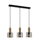 Pendant lamps on a strip - ITALUX Santia Pendant E27 3x40W Copper PND-65342-3-BRO+SG - product 1