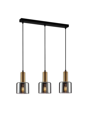 ITALUX Santia Pendant E27 3x40W Copper PND-65342-3-BRO+SG