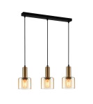 Pendant lamps on a strip - ITALUX Santia Pendant E27 3x40W Copper PND-65342-3-BRO+AMB - product 1