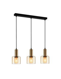 ITALUX Santia Wisząca E27 3x40W Miedziany PND-65342-3-BRO+AMB