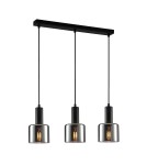 Pendant lamps on a strip - ITALUX Santia Pendant E27 3x40W Black PND-65342-3-BK+SG - product 1