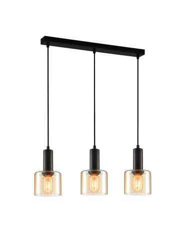 ITALUX Santia Pendant E27 3x40W Black PND-65342-3-BK+AMB