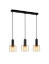 ITALUX Santia Pendant E27 3x40W Black PND-65342-3-BK+AMB